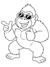 Gorilla con occhiali da sole