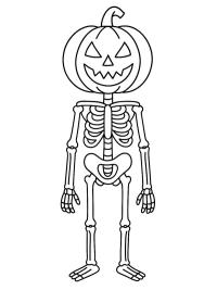 Zucca scheletro di Halloween