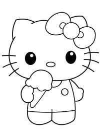 Hello Kitty mangia il gelato