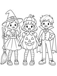 Bambini in costume di Halloween