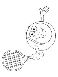 Palla da tennis sorridente
