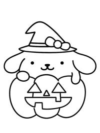 Pompompurin nella zucca di Halloween