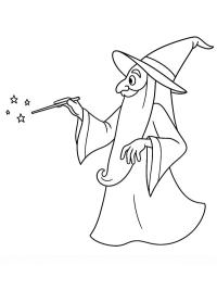 Mago con bacchetta magica