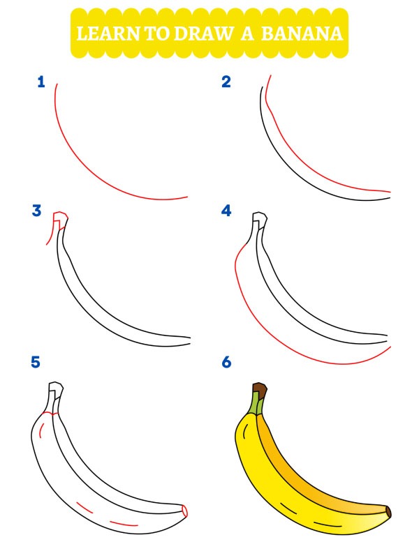 Come disegnare una banana