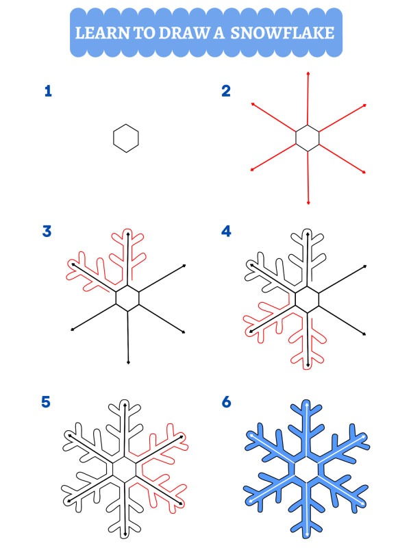 Come disegnare un fiocco di neve