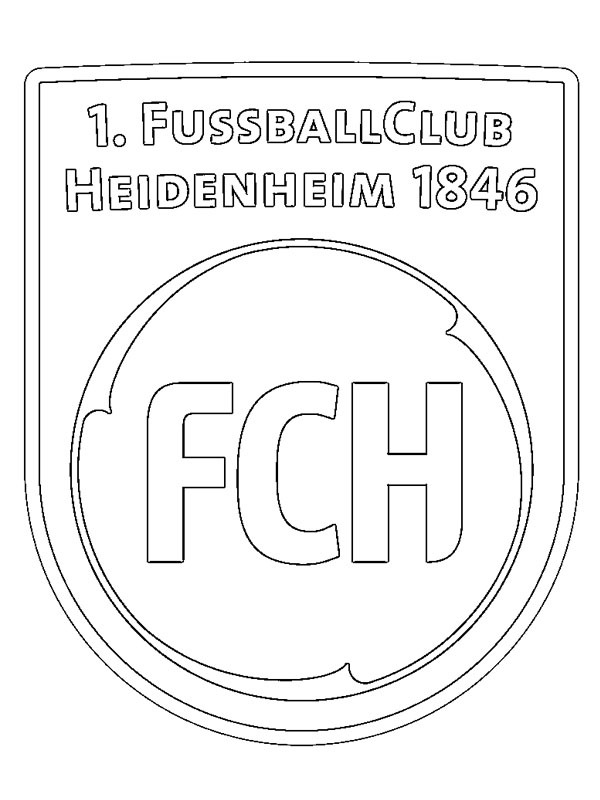 1. FC Heidenheim 1846 disegno da colorare