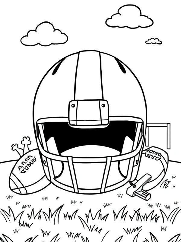 Casco da football americano disegno da colorare