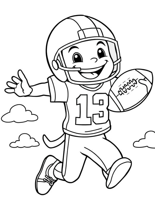 Giocatore di football americano disegno da colorare