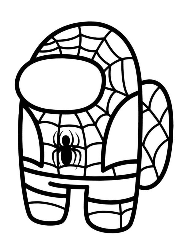 Among Us Spiderman disegno da colorare