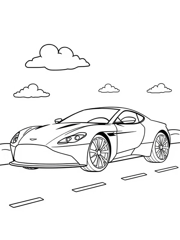 Aston Martin Valhalla disegno da colorare