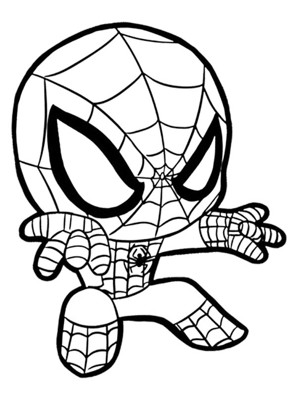 Baby spiderman disegno da colorare