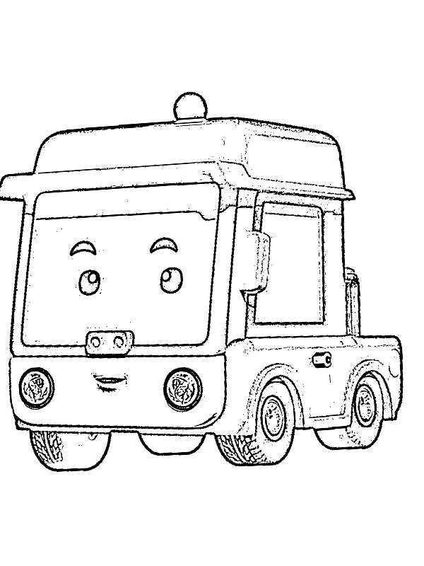 Benji (Robocar Poli) disegno da colorare