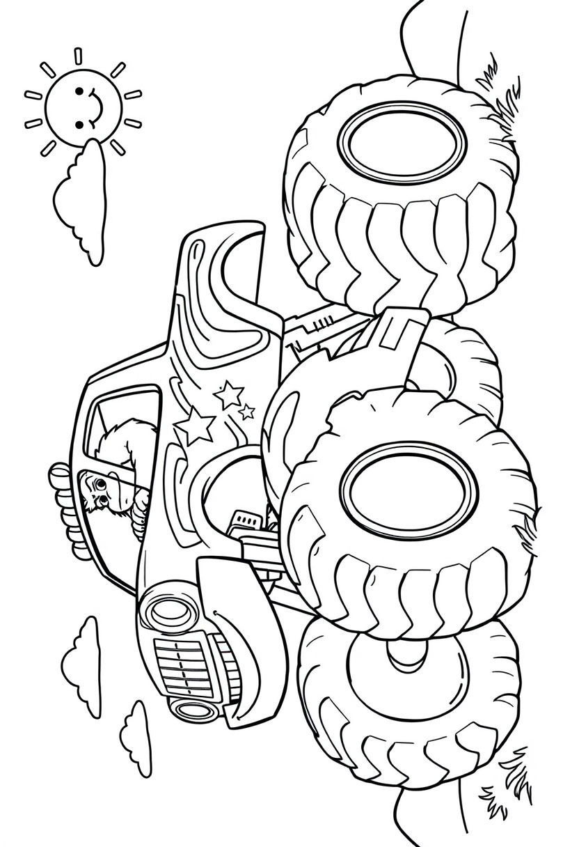 Monster truck Bigfoot disegno da colorare