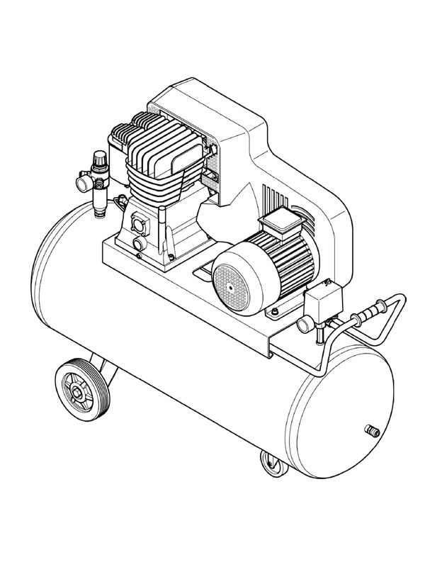 Compressore disegno da colorare