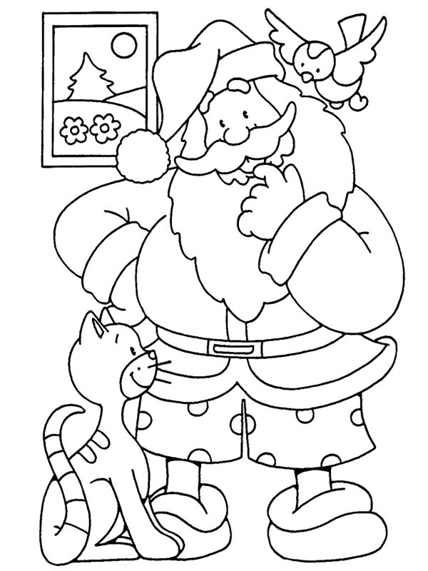 Babbo Natale disegno da colorare