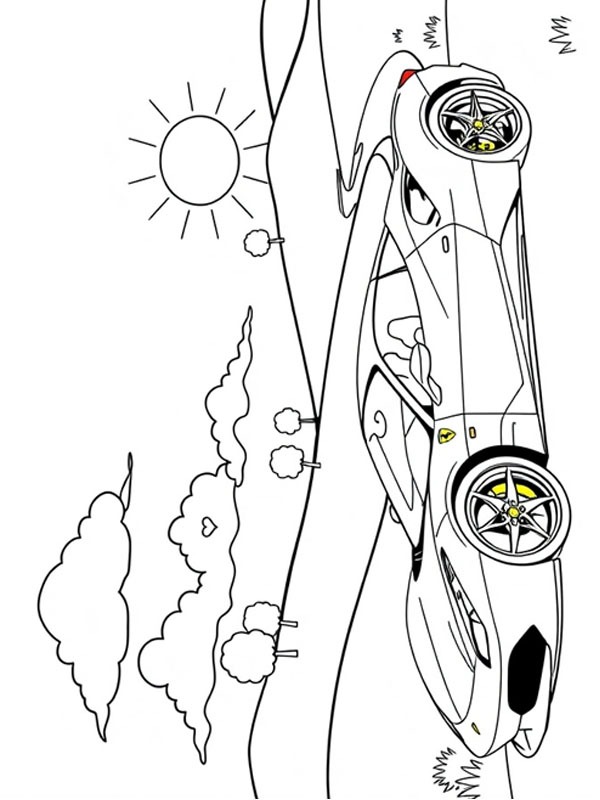 Ferrari 488 disegno da colorare