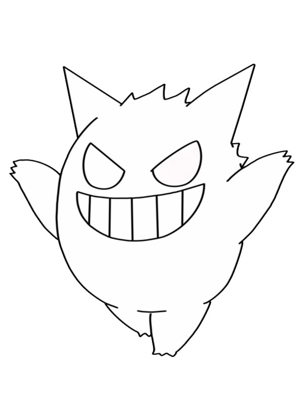 Gengar disegno da colorare