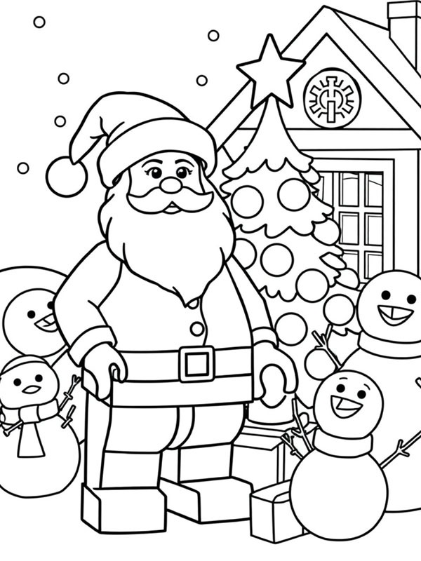 Babbo Natale LEGO disegno da colorare