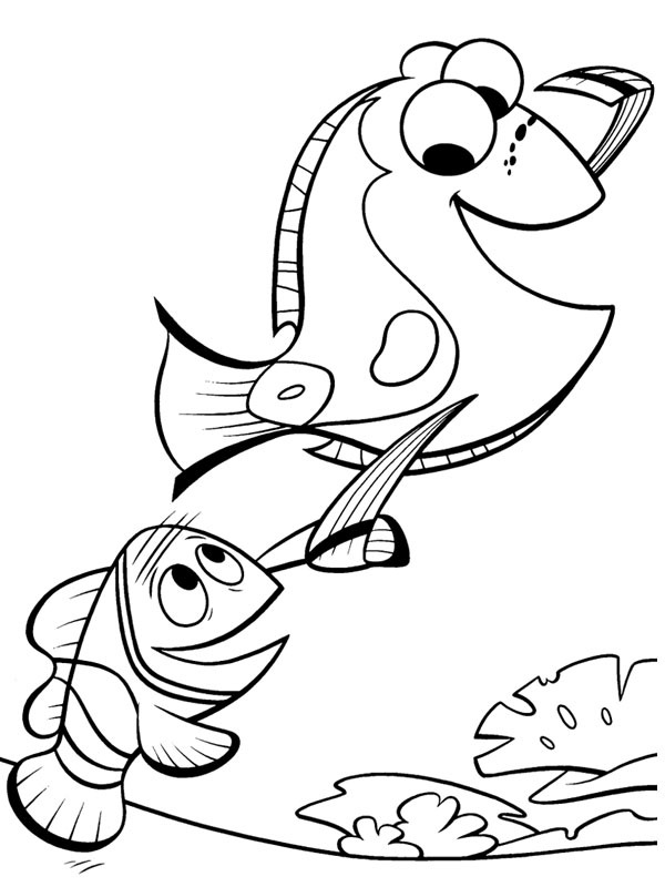 Marlin e Dory disegno da colorare