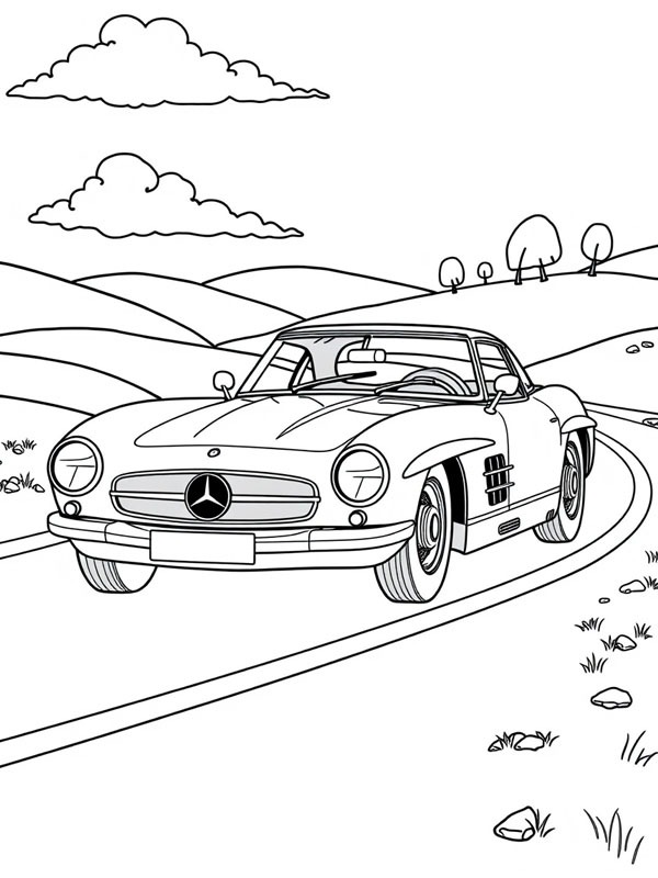 Mercedes-Benz 300 SLR disegno da colorare