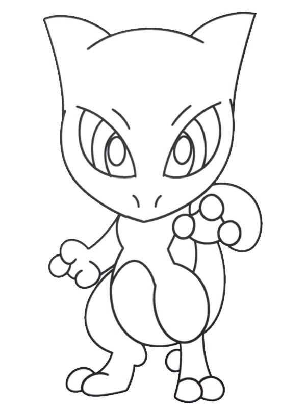 Mewtwo (Pokémon) disegno da colorare