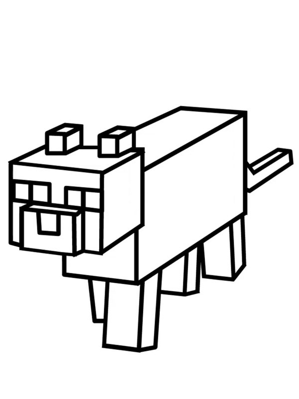 Gatto Minecraft disegno da colorare