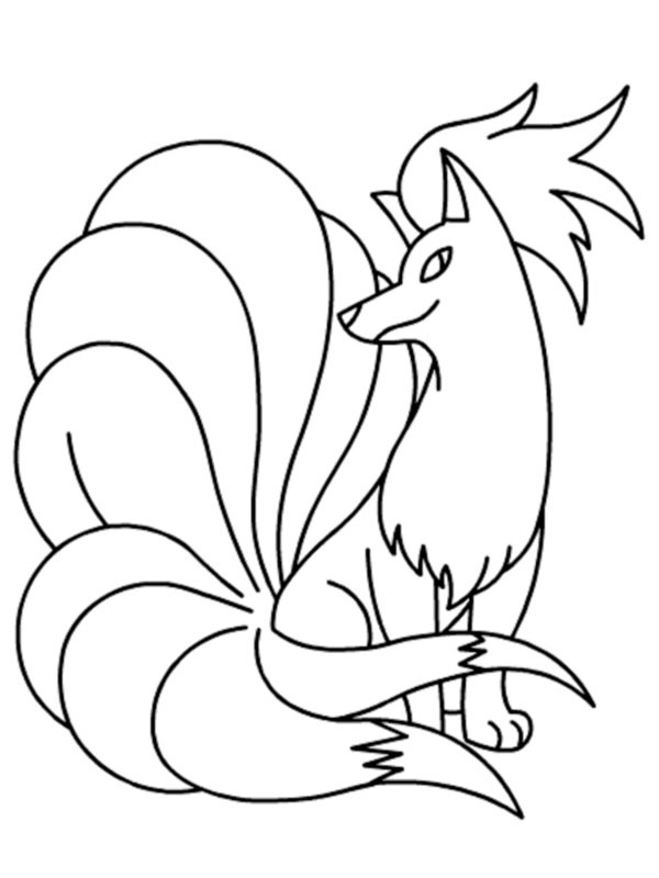 Ninetales (Pokémon) disegno da colorare