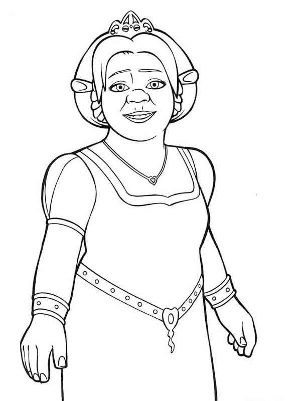 Prinses Fiona (Shrek) disegno da colorare