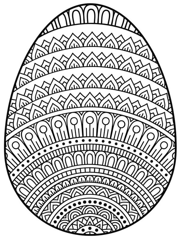 Mandala Uovo di Pasqua disegno da colorare