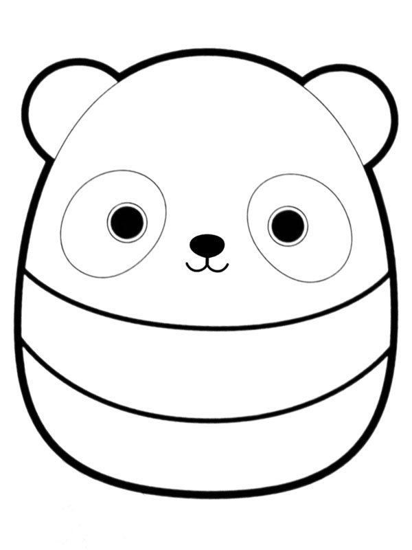 Panda Stanley Squishmallows disegno da colorare