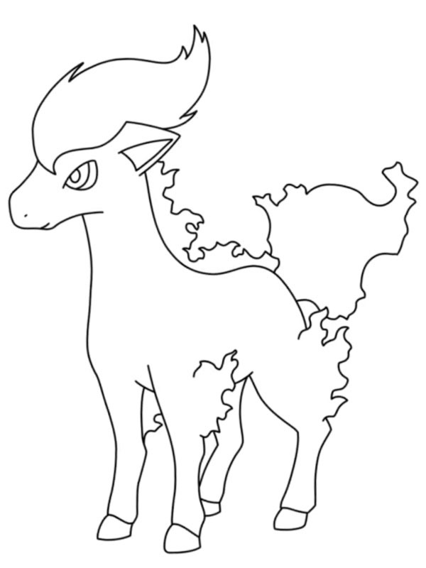 Ponyta (Pokémon) disegno da colorare