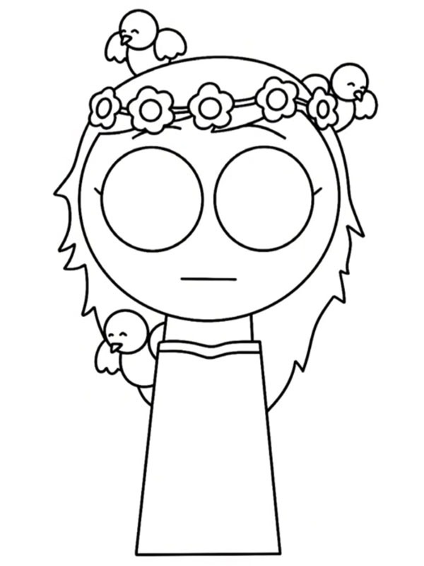 Rose (Incredibox Sprunki) disegno da colorare