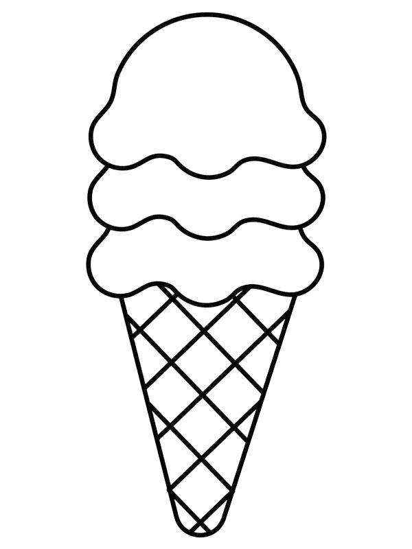 Cono gelato disegno da colorare