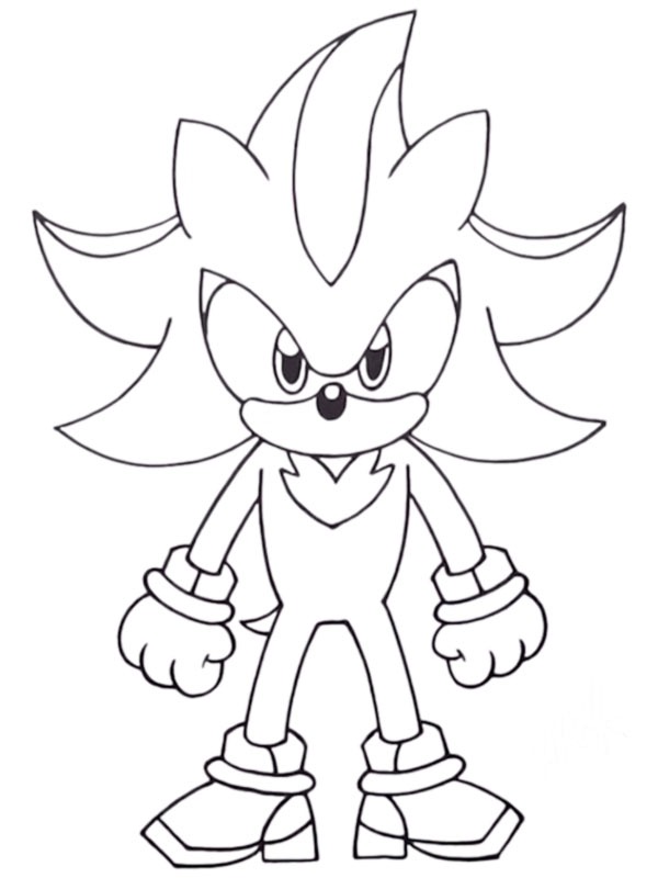 Shadow the Hedgehog disegno da colorare