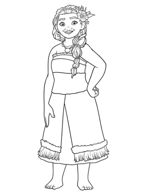 Sina (Moana) disegno da colorare