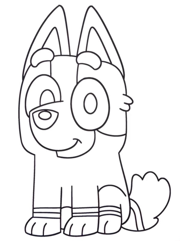 Socks (Bluey) disegno da colorare