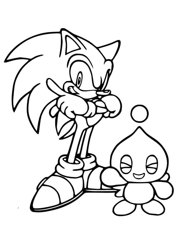 Sonic e Cheese disegno da colorare