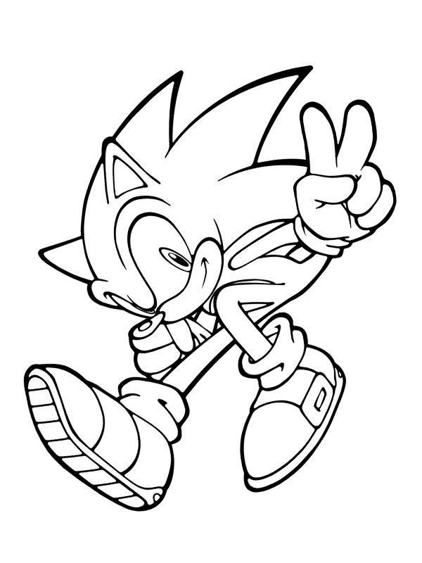 Sonic segno V disegno da colorare