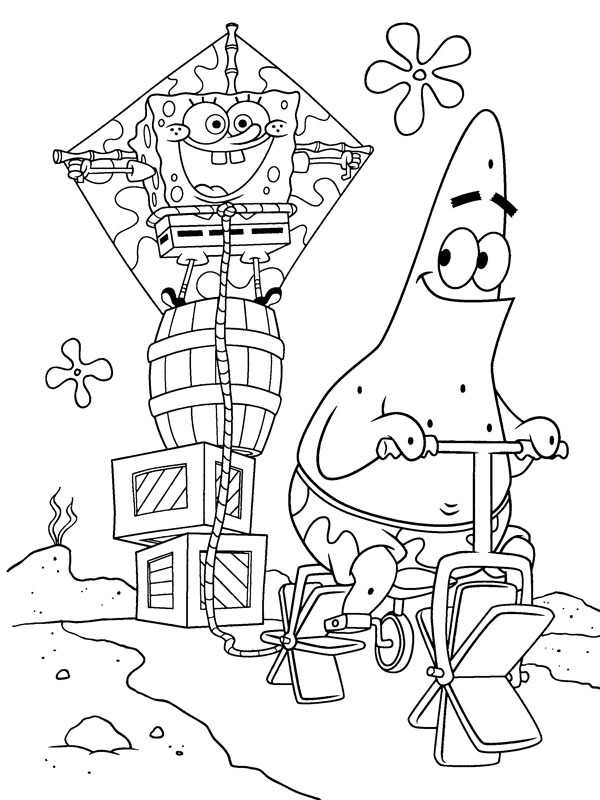 SpongeBob e Patrick Star disegno da colorare