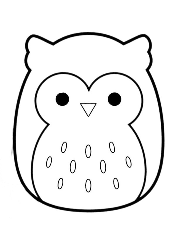 Squishmallows Hoot il gufo disegno da colorare