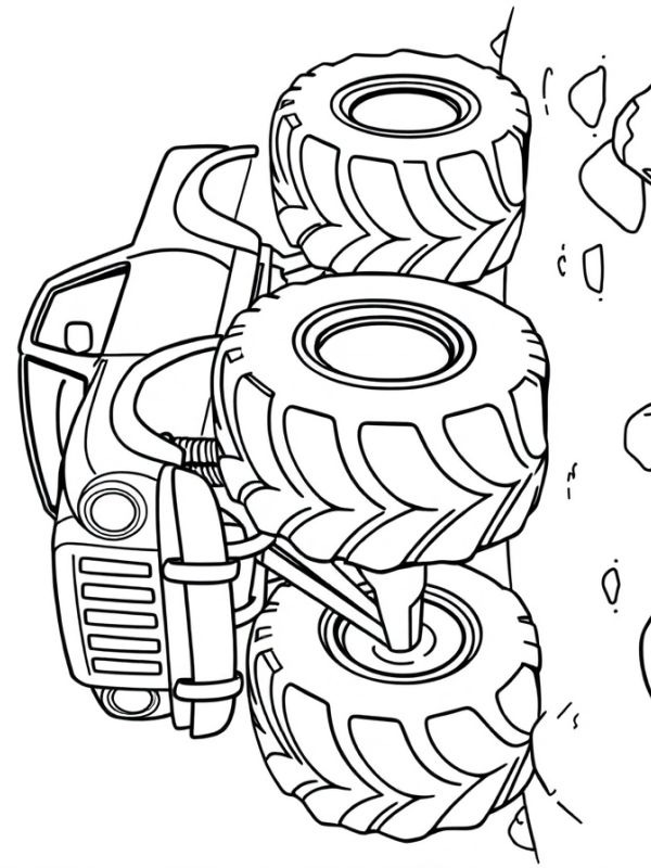 Monster Truck resistente disegno da colorare