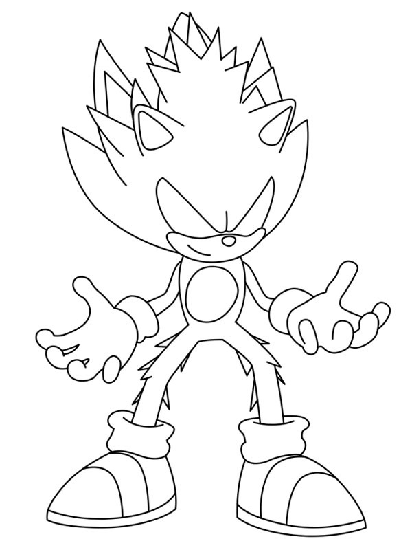 Super Sonic disegno da colorare