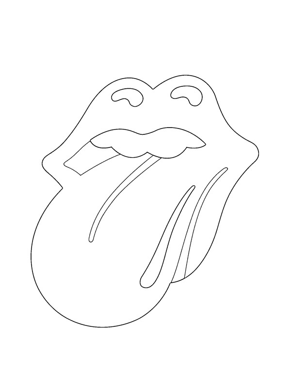 Logo Rolling Stones disegno da colorare