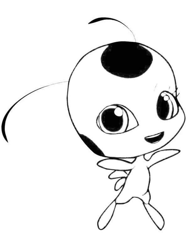 Tikki Kwami Miraculous disegno da colorare