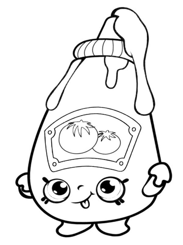 Tommy Ketchup Shopkins disegno da colorare