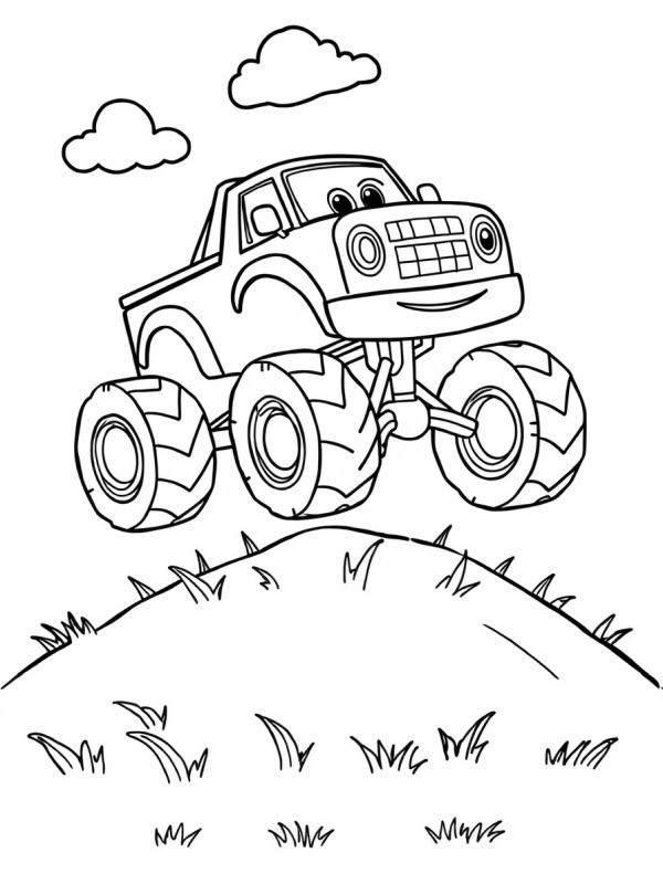 Un allegro monster truck disegno da colorare